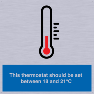 This thermostat should be set between 18 and 21°C
